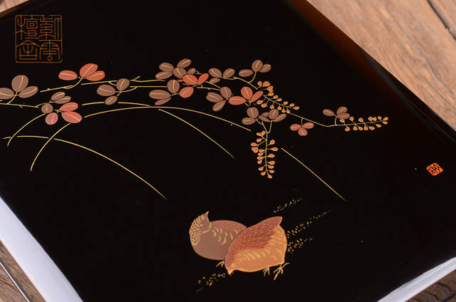 紫云檀舍日本大漆金莳绘漆器收纳盒_手机搜狐网