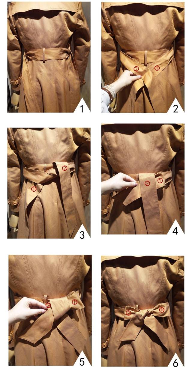 裙子腰间一根带子系法图片