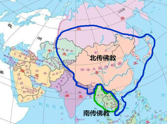 今天斯里兰卡和东南亚一带(不包括越南),中国云南傣族地区是南传佛教