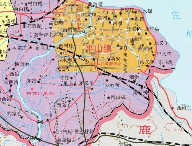 平山县地图 村庄图片