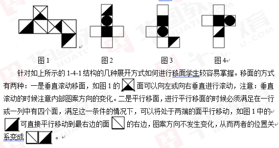 正六面体的展开图和折叠图,所对应的题型也就是拆纸盒和折纸盒的题目