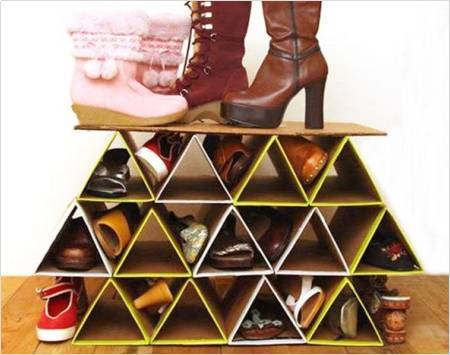 鞋盒怎么做鞋架收纳图片