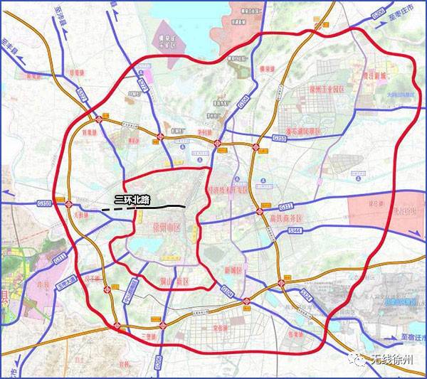 二环北路可以通过310国道连接至在建的徐州外环公路西环段,这也是