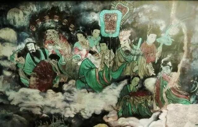 曲阳北岳庙吴道子壁画图片