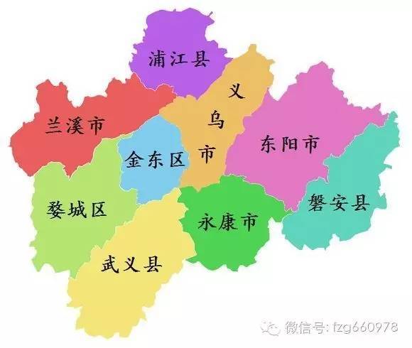 浙江金华地区地图图片