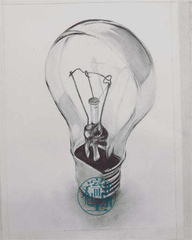 灯泡创意素描设计画图片