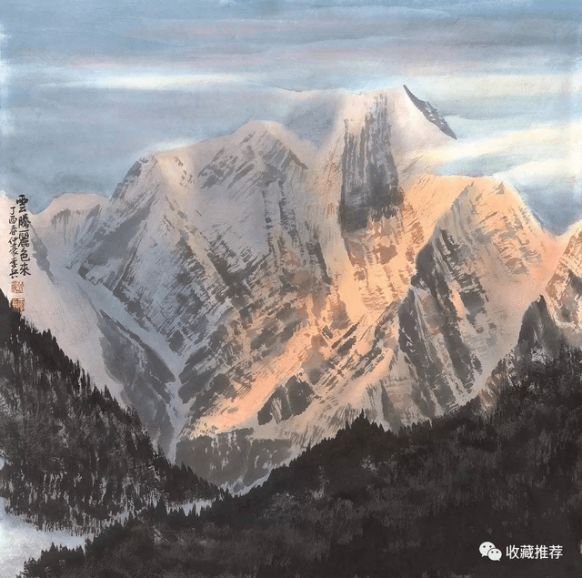 李兵用中国水墨画出雄浑磅礴高原雪山,让世界惊艳