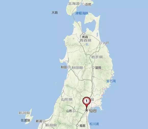 日本仙台地理位置图片
