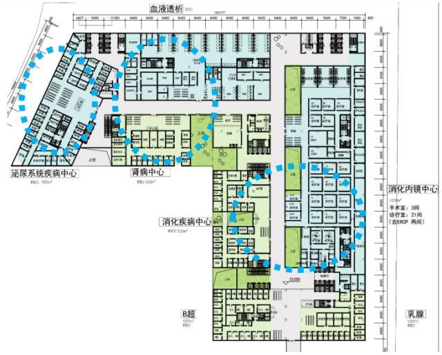 消化疾病中心:与内镜中心相邻 内镜中心设有ercp,内镜室,杂交手术室