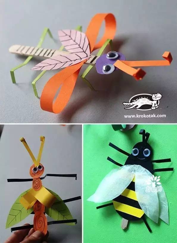 折纸蜜蜂 一张彩纸也可以制作出吸人眼球的小动物哦