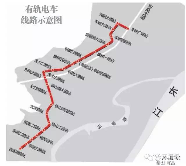 武汉首条有轨电车下月底开通!23站,有经过你家门口的吗?
