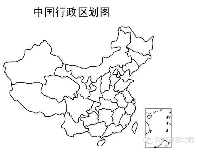 中国行政区地图简笔画图片