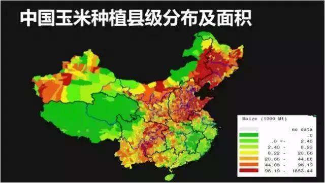 中国玉米种植分布及面积(精细到县级)