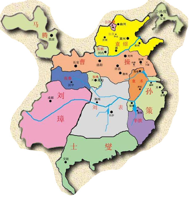 三国时期地图 年代史 190年