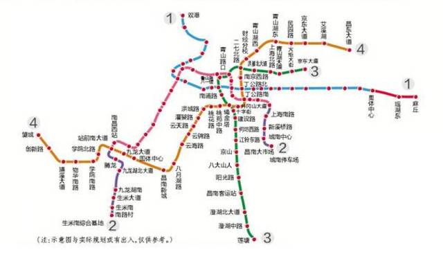 南昌地铁线路图 4号图片