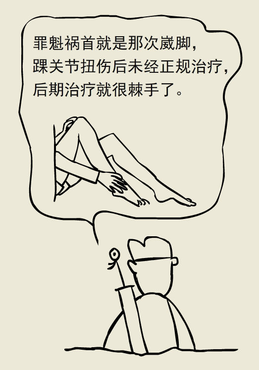 伤到脚简笔画图片