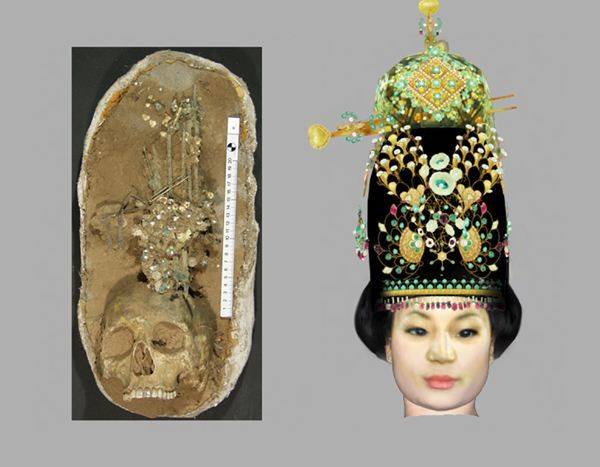 唐代公主李倕的颅骨及复原像 来源:newsbnueducn