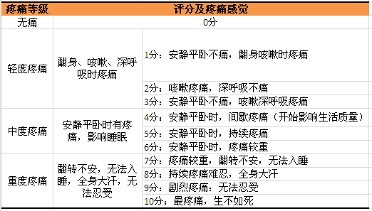 面部表情疼痛量表图片