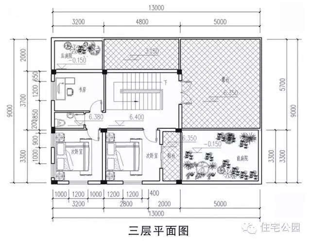 農村自建房 重要房間全朝南 13x9米帶庭院含圖紙