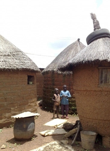 非洲人盖房子图片