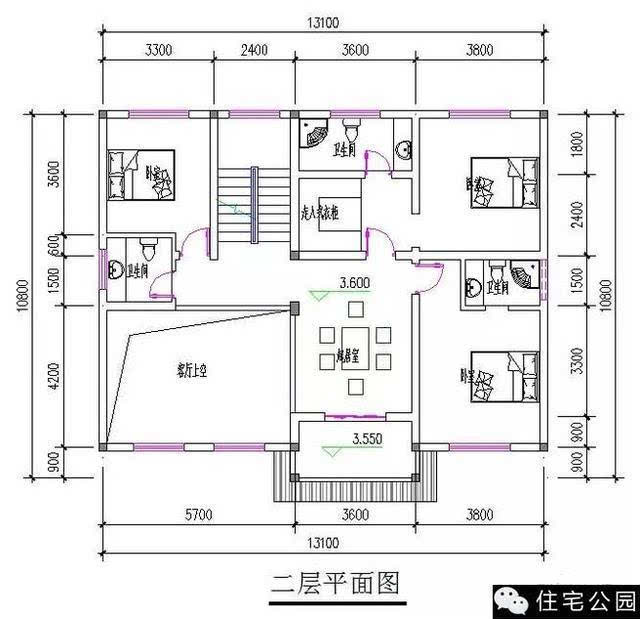 此戶型坐北朝南,南北通透,日照率充足.