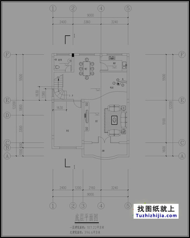 仿徽派四层简单新农村房屋设计图纸适合农村自建