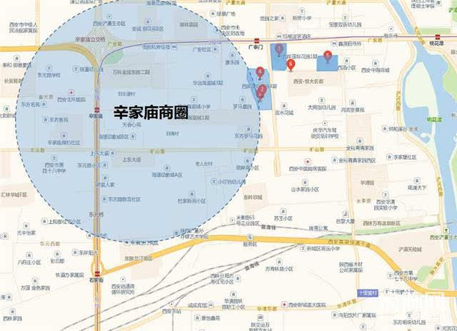 西安市辛家庙地图图片