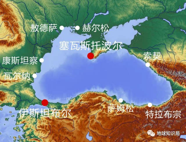 黑海港口地图图片