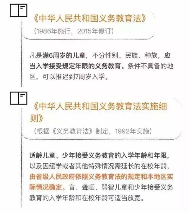 我们再来梳理一下适龄儿童,少年接受义务教育的入学年龄和年限是怎么