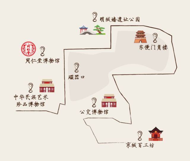 鲁迅故居手绘地图图片