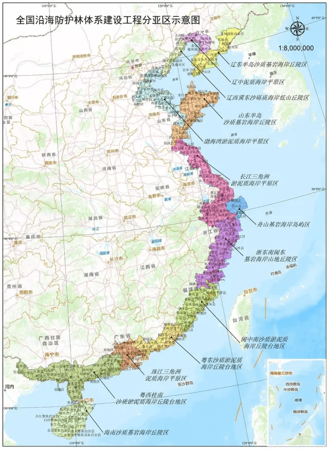 中国沿海城市地图详细图片