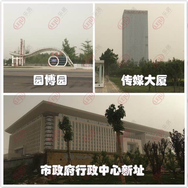 东南望石家庄市政府行政中心新址和石家庄传媒大厦,可以说是正定新区