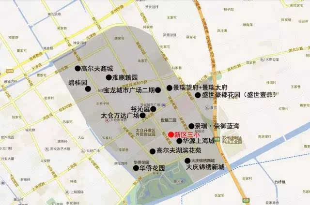 太仓小学学区划分图图片