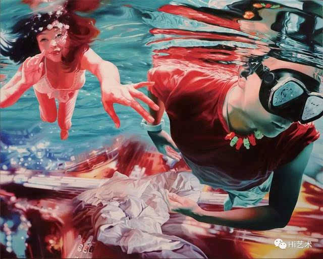 张奇开《吃空气 160×130cm 布面油画 2011