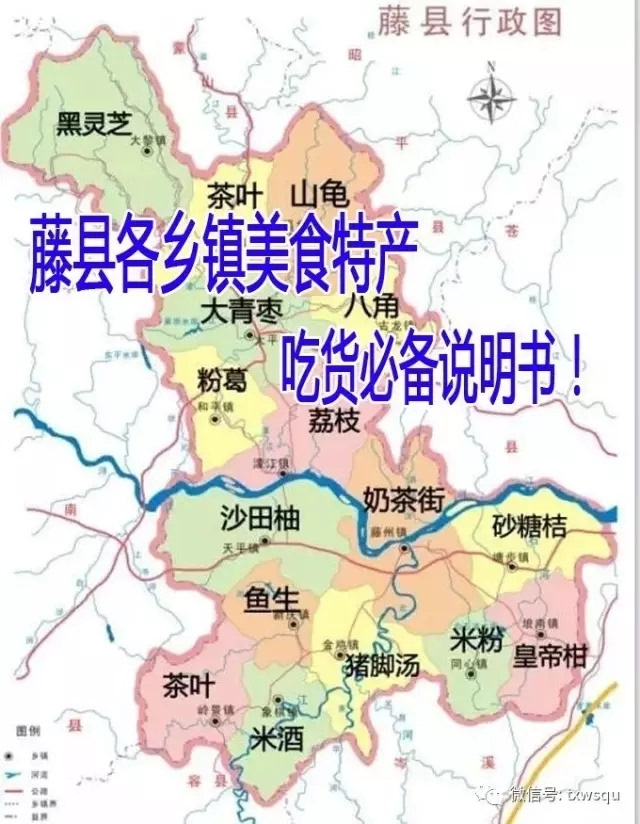 梧州藤县乡镇地图图片