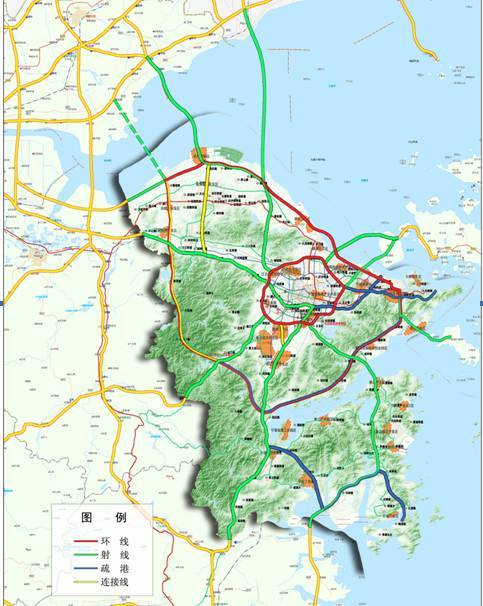 宁波市高速公路网规划布局(2013年—2030年)示意图 公共出行:实现公共
