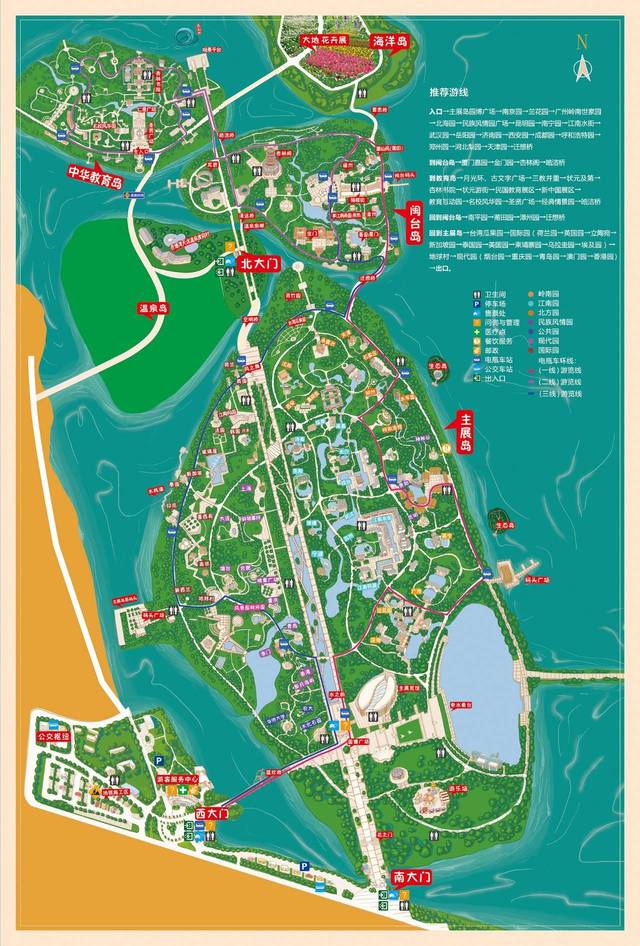 武汉园博园地图图片