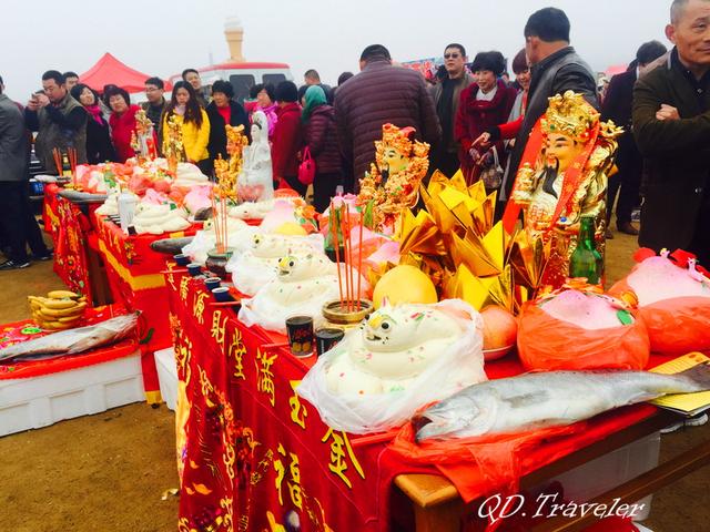 2016即墨田横祭海节三里红炮三牲成排