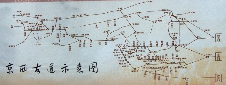 京西古道路线图图片