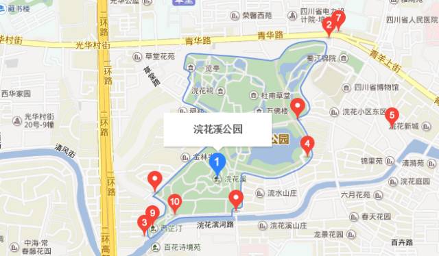 推荐理由:五星级森林公园(简而言之就是各种好)浣花溪公园3公交路线