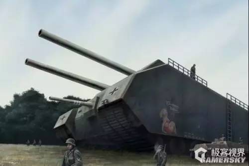 krupp p1000(巨鼠)超重型坦克,车体长度为35米,宽度是14米
