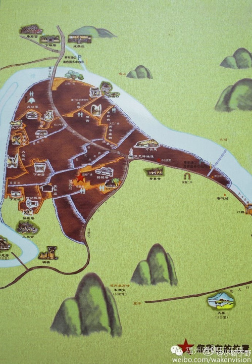 嵩口古镇平面图图片