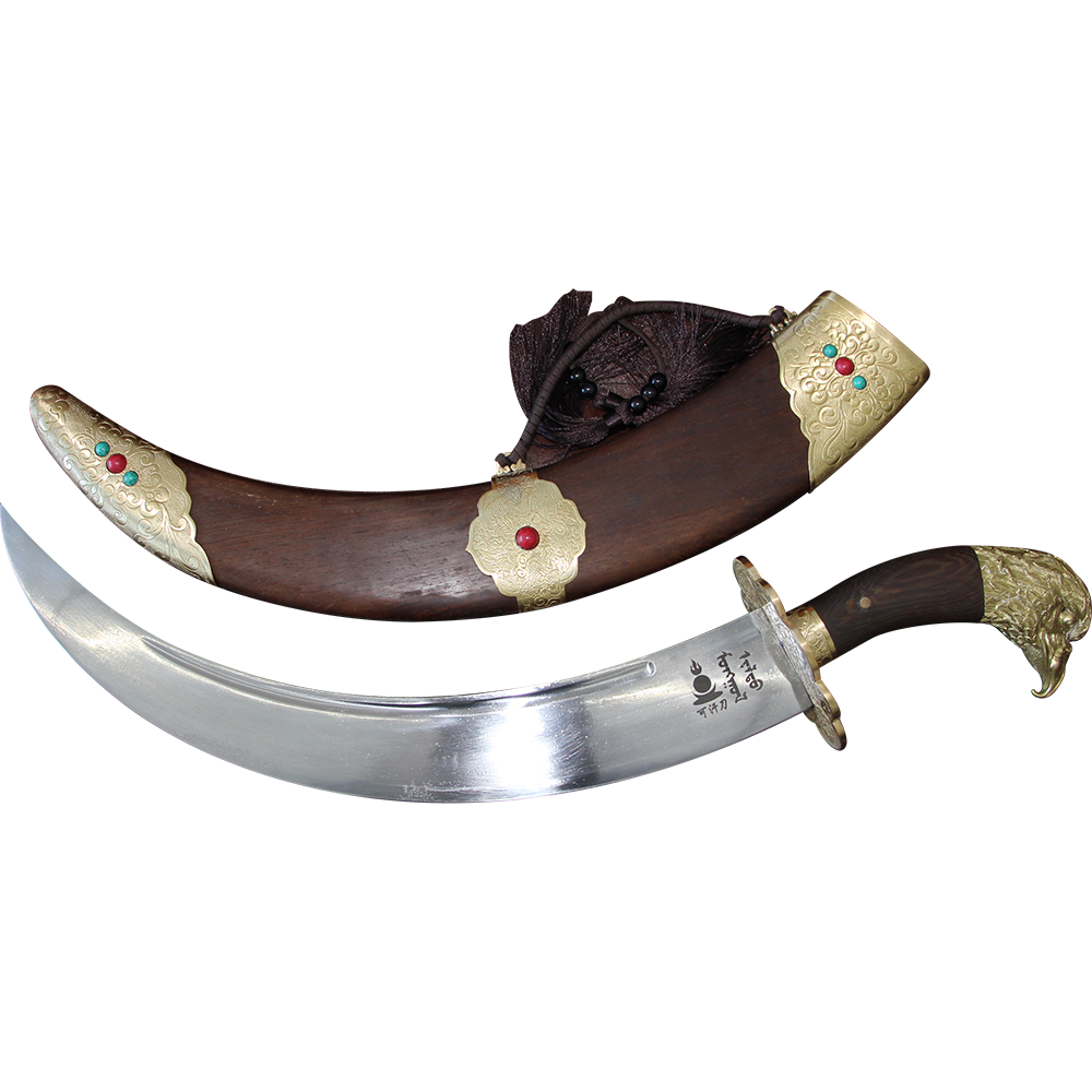 古代蒙古弯刀图片