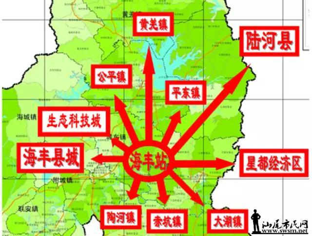 海丰各镇区划地图图片