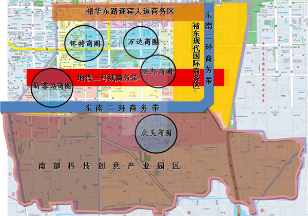 石家庄十大商圈分布图图片