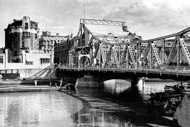 解放桥老照片图片