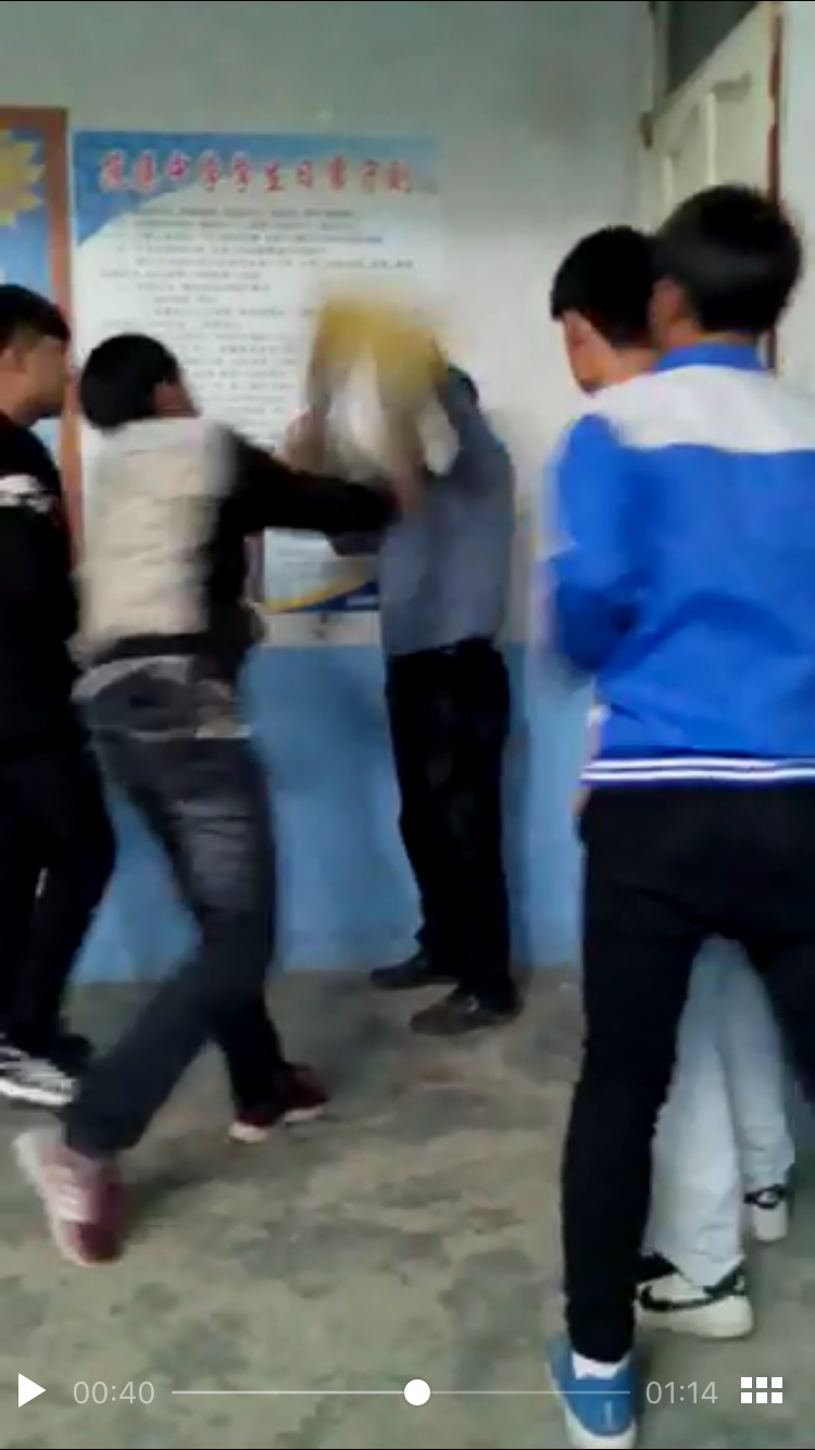 东平佛山中学学生打架图片