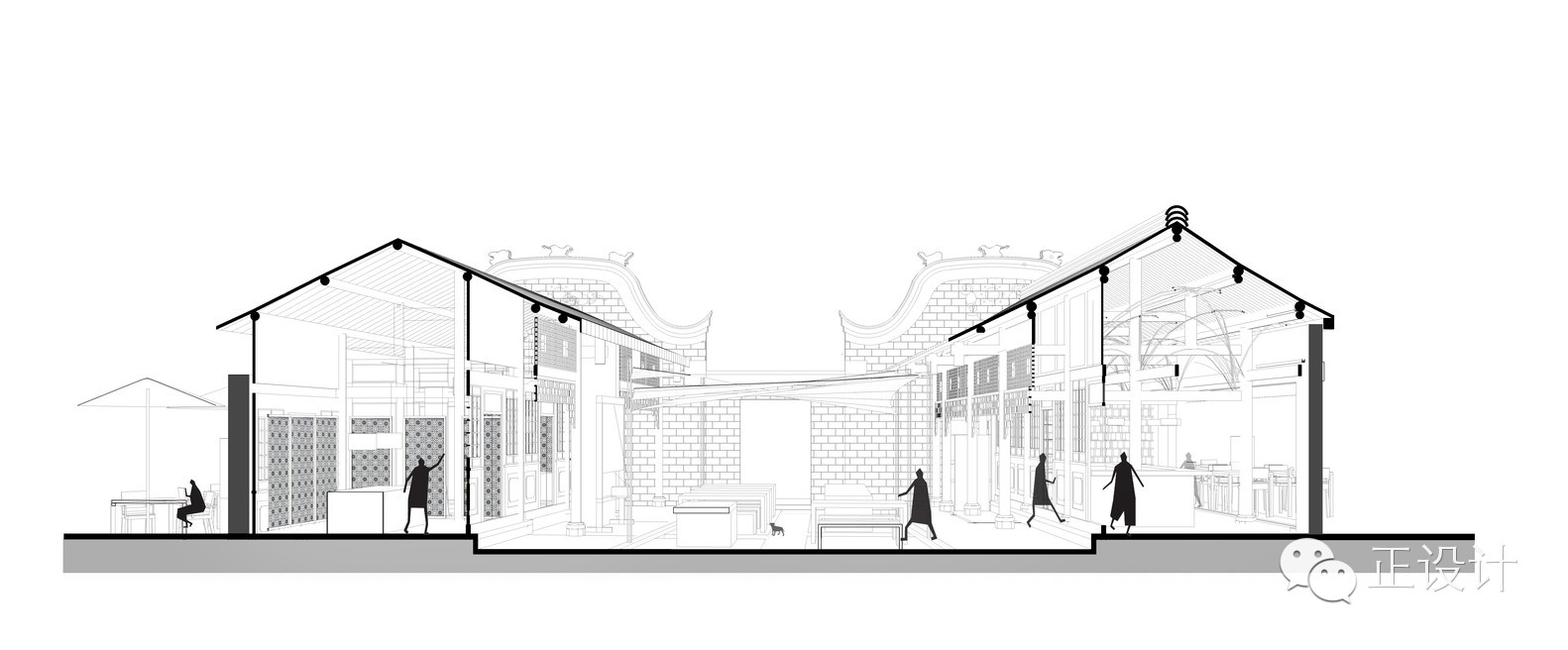 被歷史和傳統文化狂熱的發展所淹沒老建築.