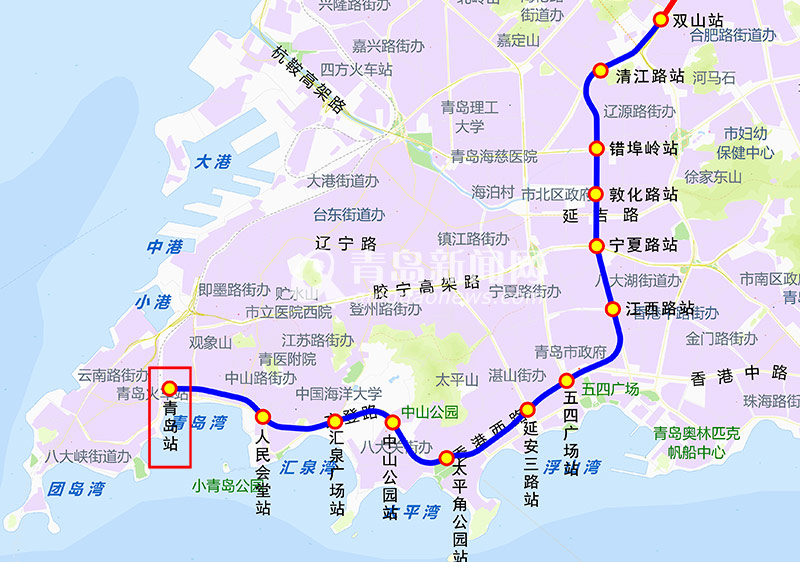 青岛地铁3号线路图图片