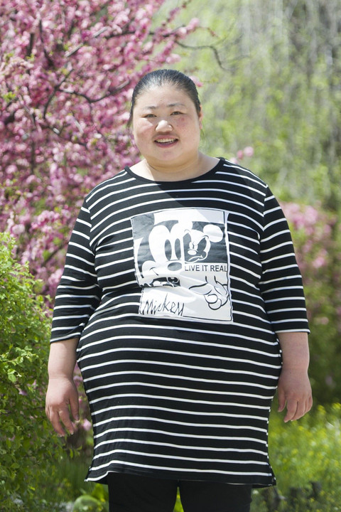 2012年冬,杨盼盼体重有200多斤